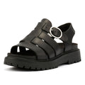 Timberland Clairemont Way Fisherman Leather Women's Black Sandals