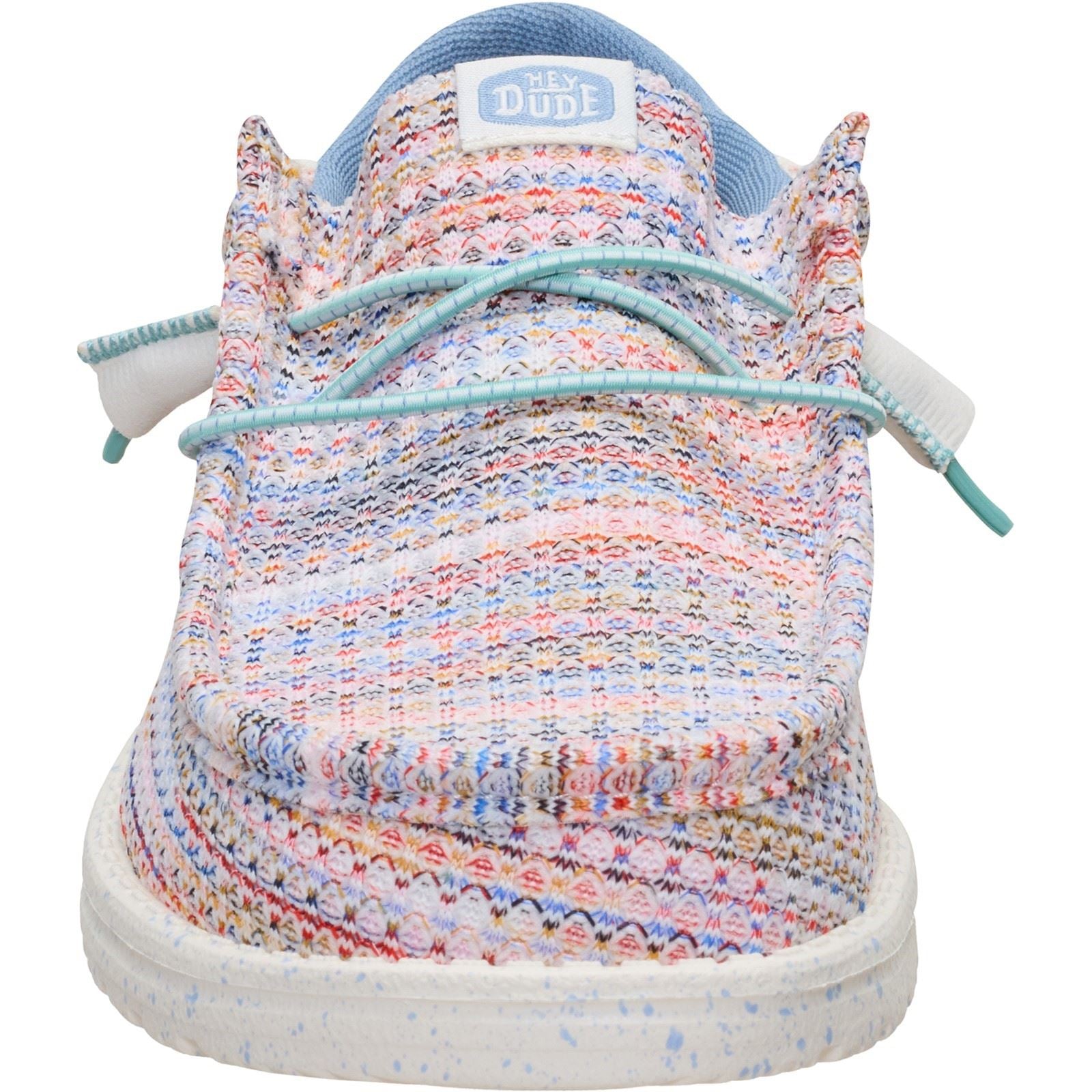 HEYDUDE Wally Funk Multi Mesh Polyester Men's Egret/Multi Moccasins Shoes