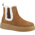 Hush Puppies Bella Suede Women's Tan Flat Chelsea Boots