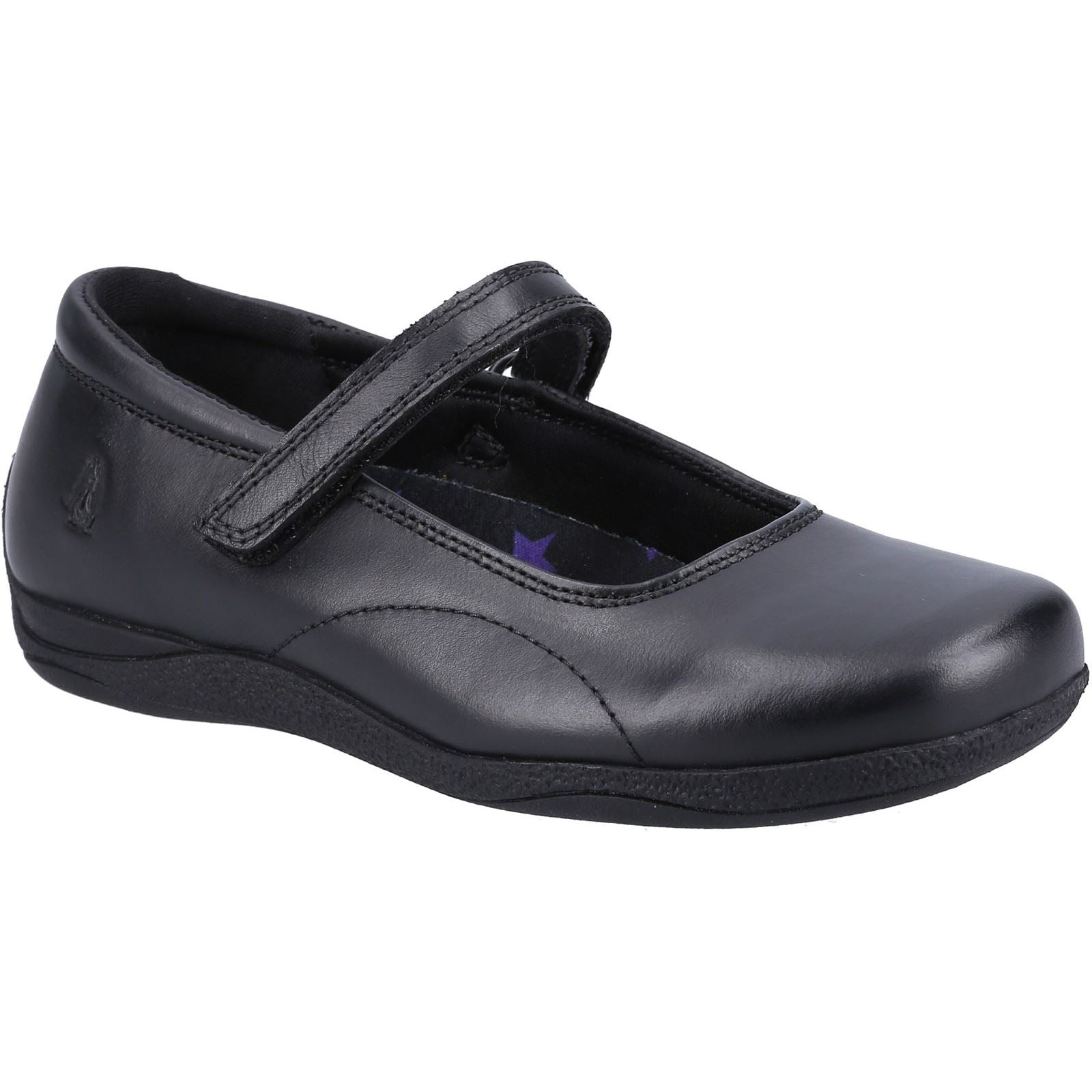 Hush Puppies Aria JNR Leather Girls's Black Shoes