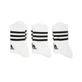 Adidas 3-Stripes 3 Pack White/Black Crew Socks