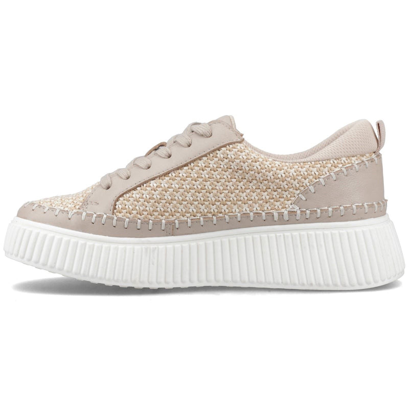 Hush Puppies Haisley Woven Textile Women's Taupe Standard Trainers