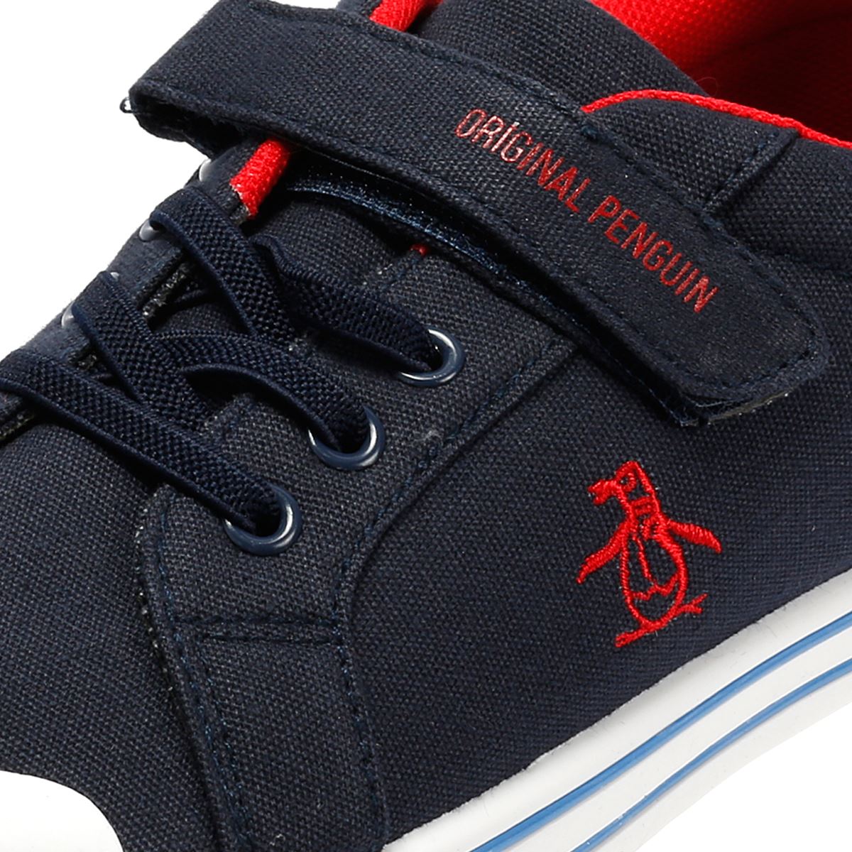 Penguin Junior Rainbow Canvas Navy/Red Sneakers