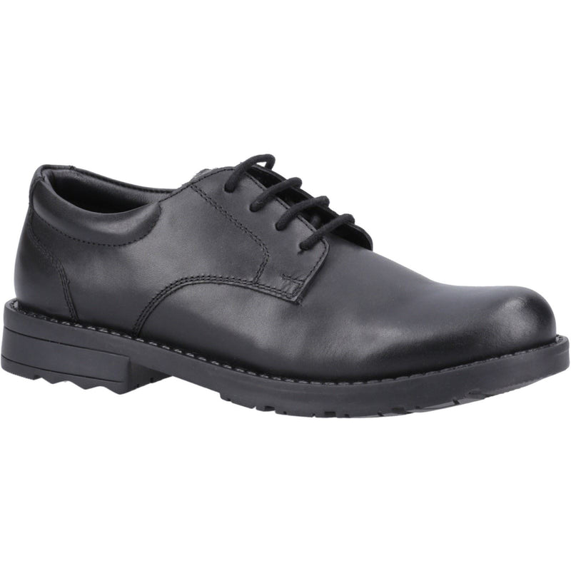 Hush Puppies Bruno Senior Leather Boys's Black Derby Shoes