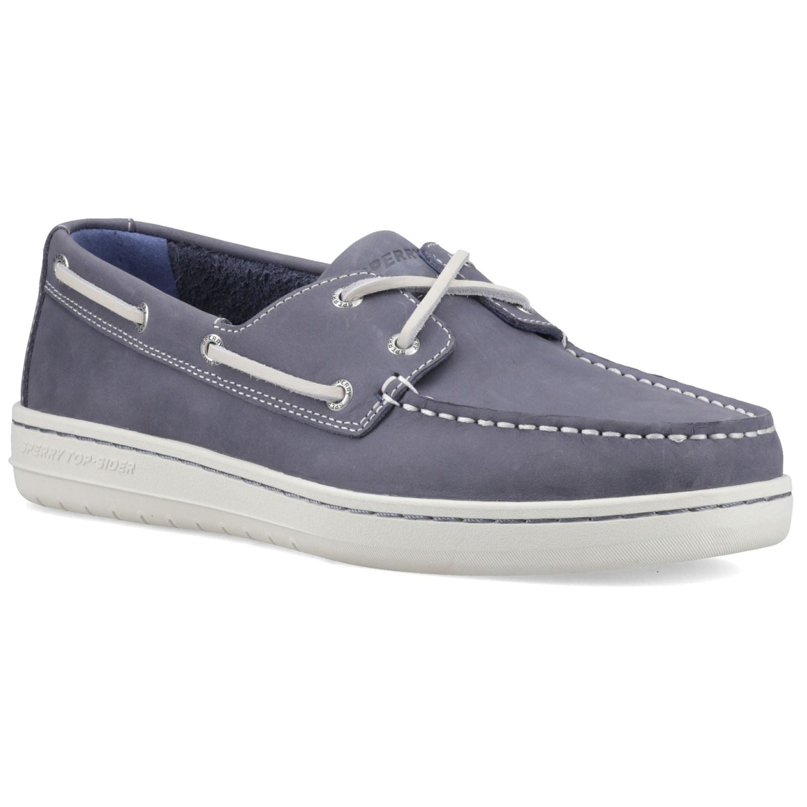 Sperry Strake 2-Eye Leather Men's Navy Boat Shoes