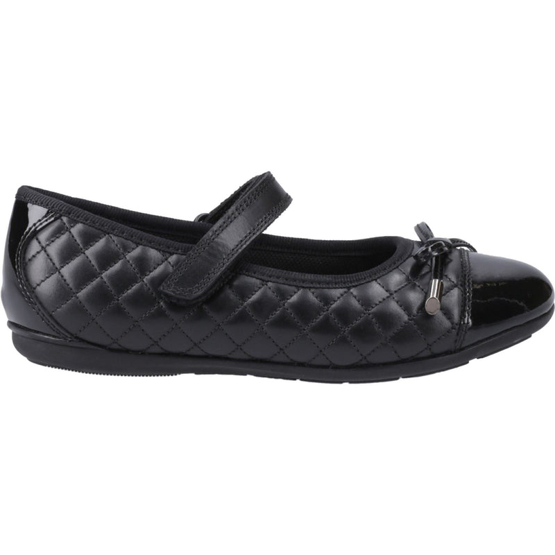 Hush Puppies Lottie Leather Girls's Black Ballet Flats