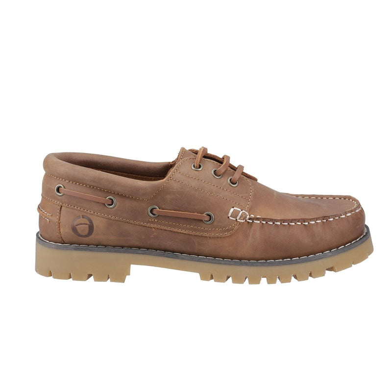 Cotswold Inglecote Leather Men's Camel Boat Shoes