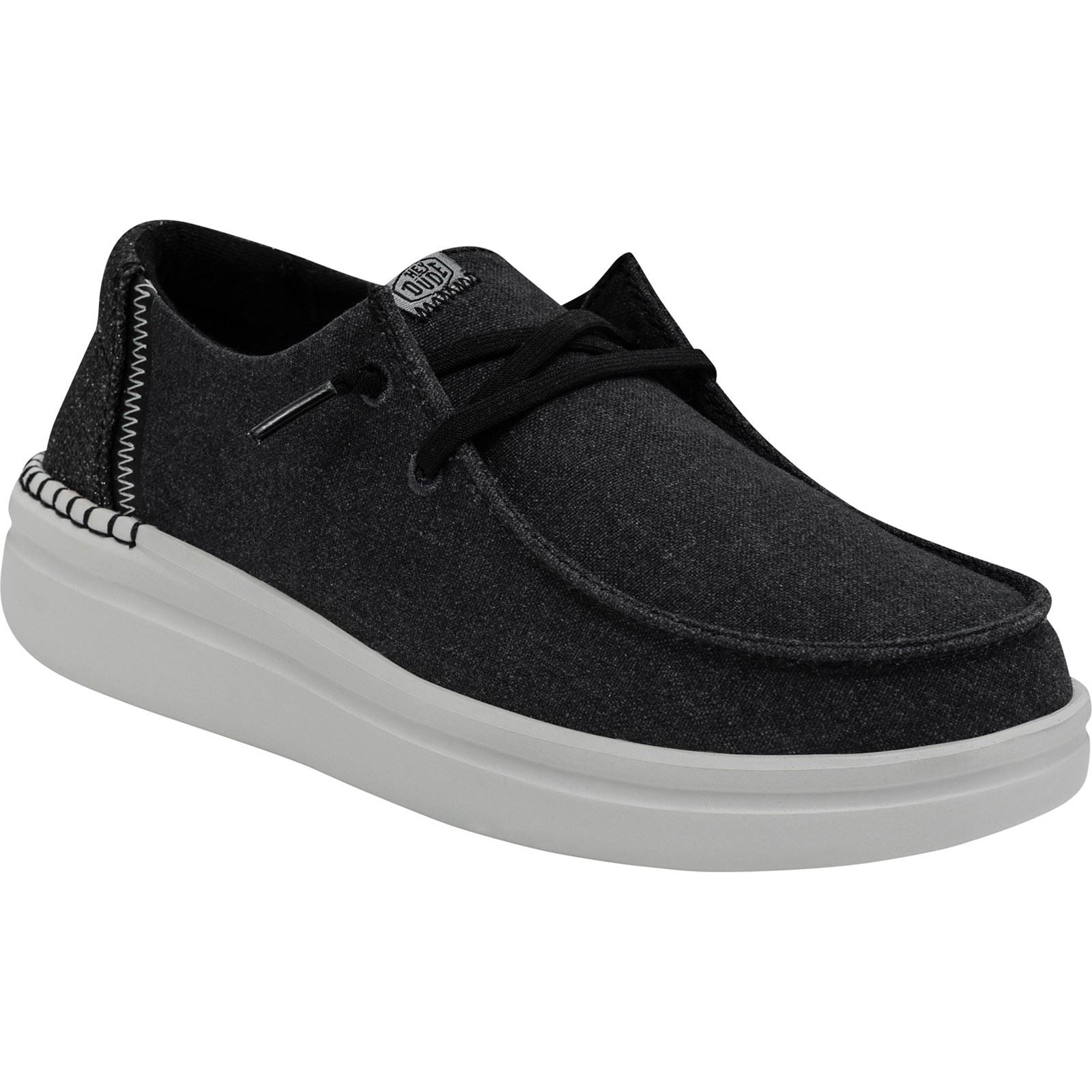 HEYDUDE Wendy Rise Synthetic Women's Black Loafers