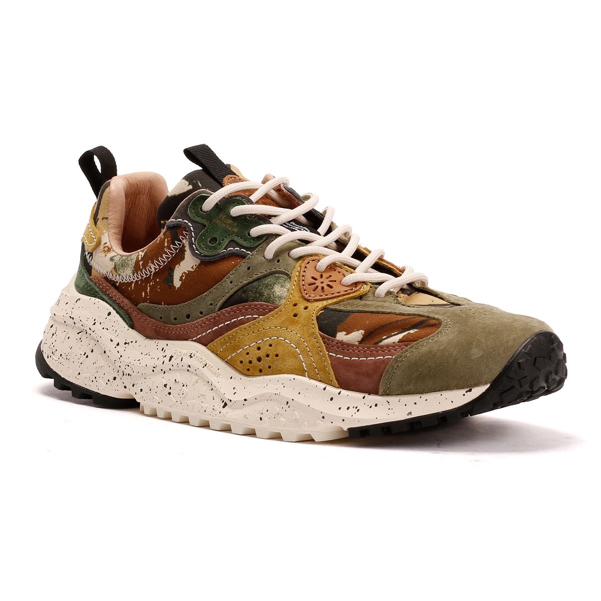 Flower Mountain Wave Suede Men's Camouflage Sneakers