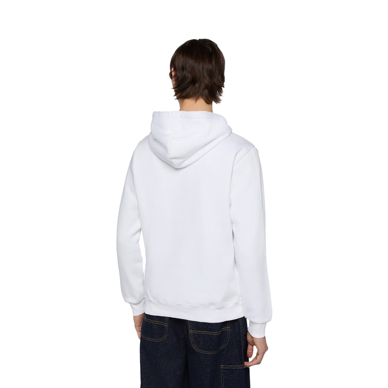 Dickies Icon Logo Polyester Unisex Adults White Hooded Sweatshirt