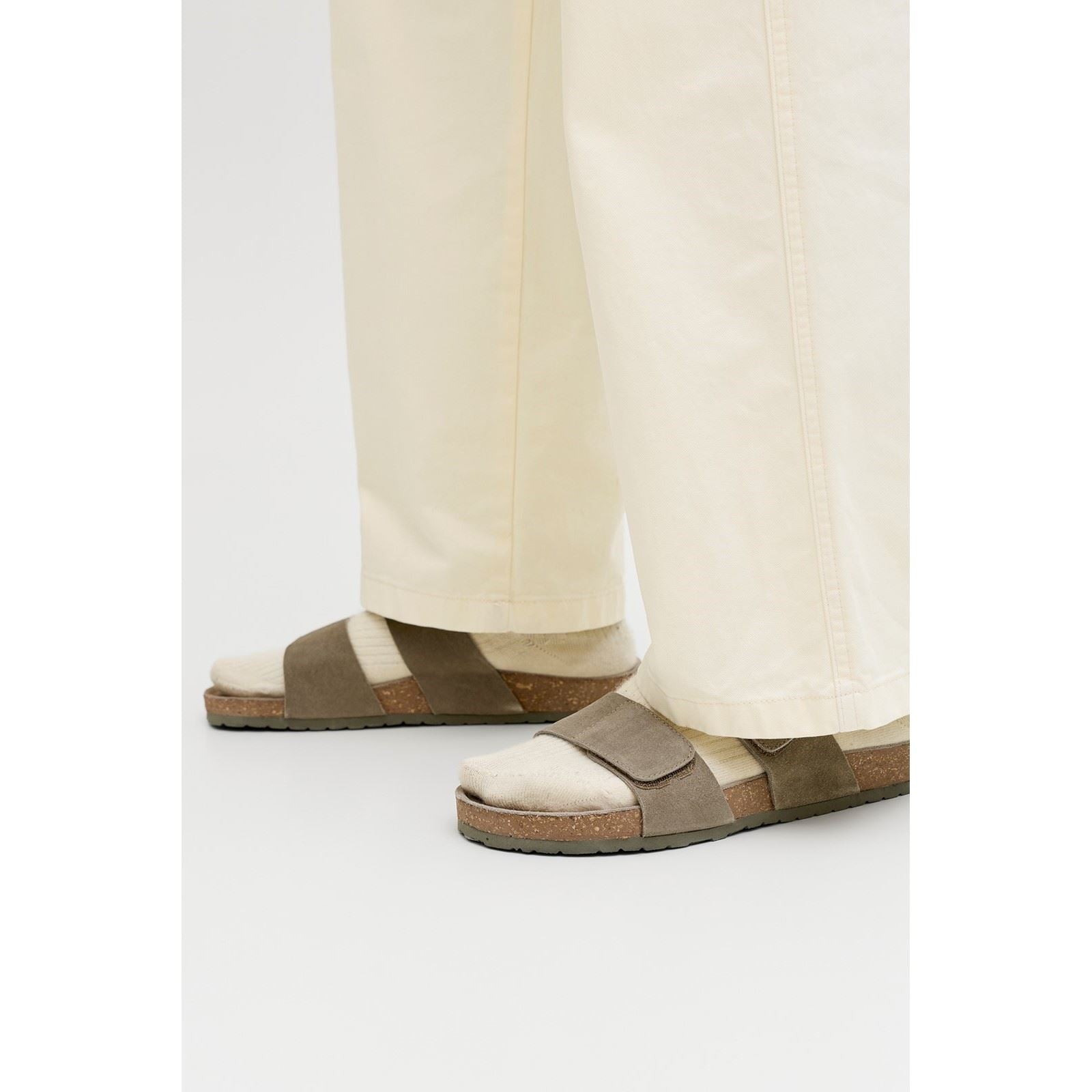 Jack & Jones Malta Suede Men's Martini Olive Sandals