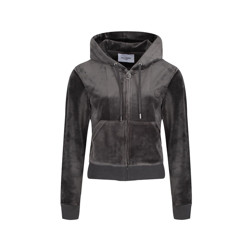 Juicy Couture Robertson Classic Jacket Synthetic Women's Grey Hooded Sweatshirt