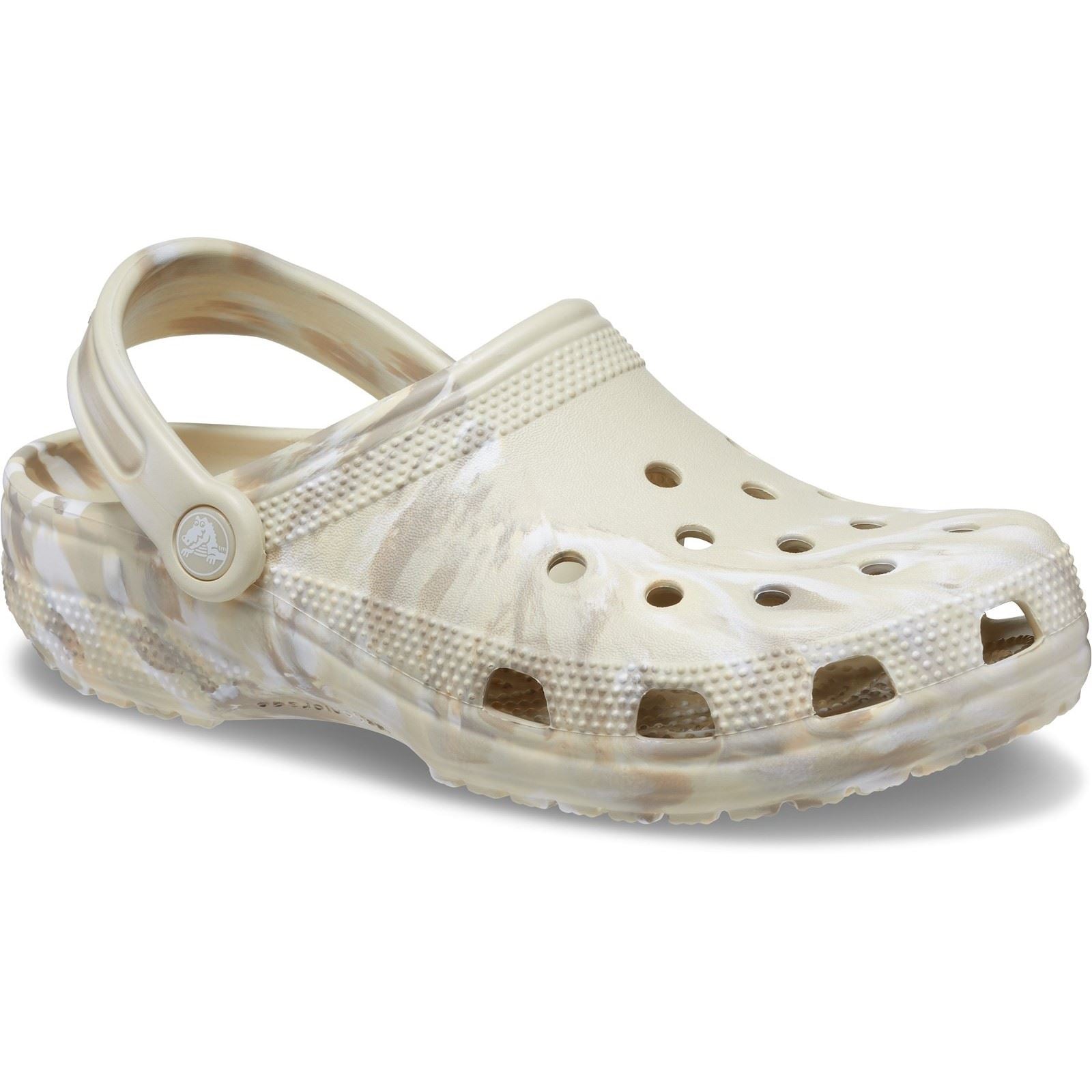 Crocs Classic Marbled Synthetic Bone/Multi Clogs