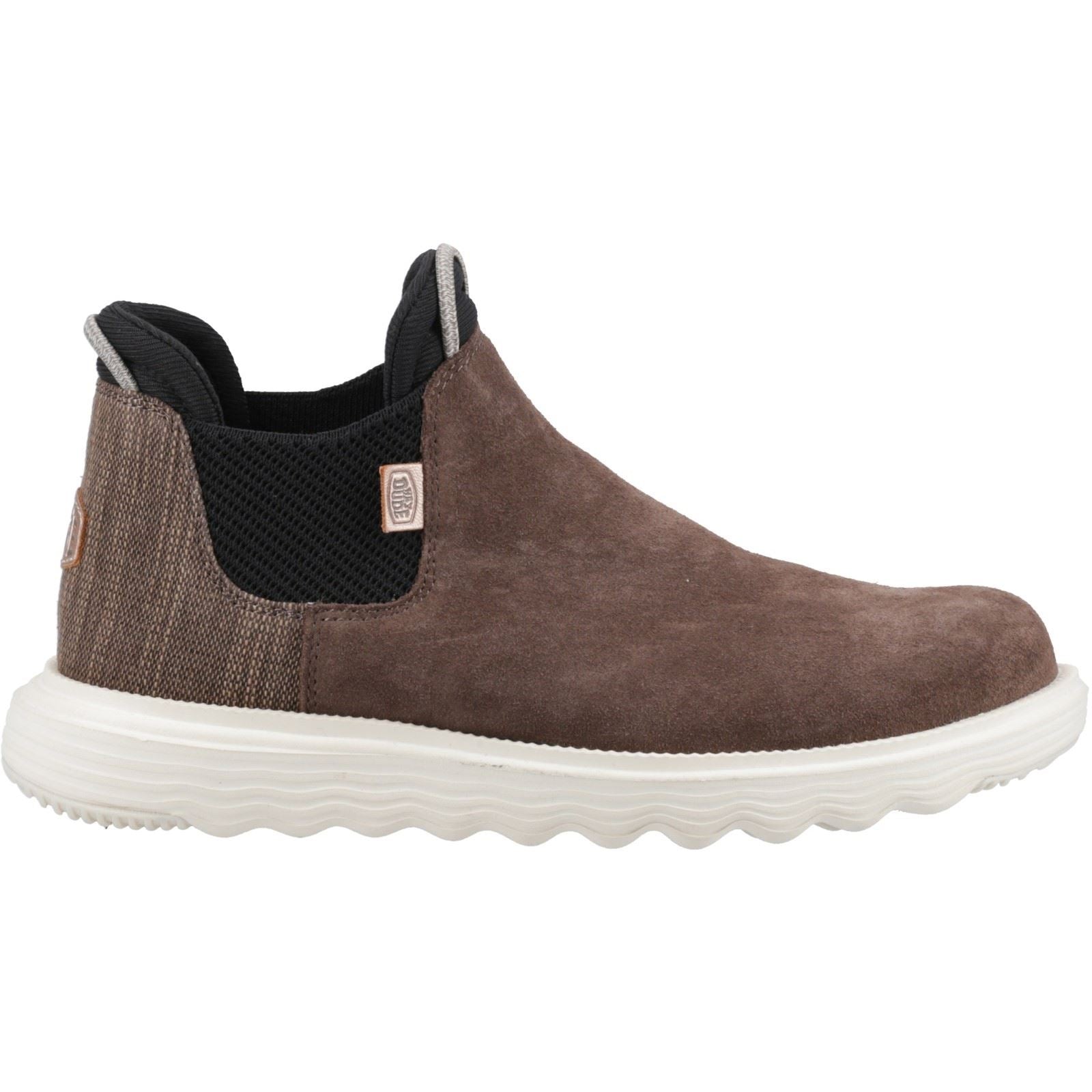 HEYDUDE Branson Leather Women's Coffee Boots