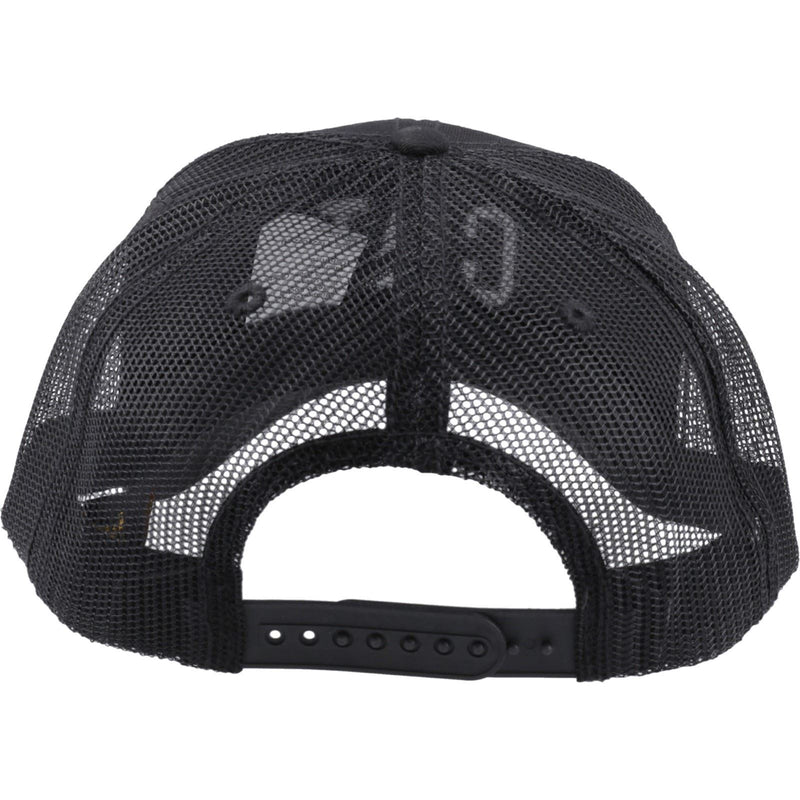 Caterpillar Raised Logo Cotton Unisex Adults Black Baseball Caps