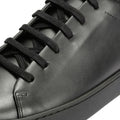JAK Royal Leather Men's All Black Sneakers
