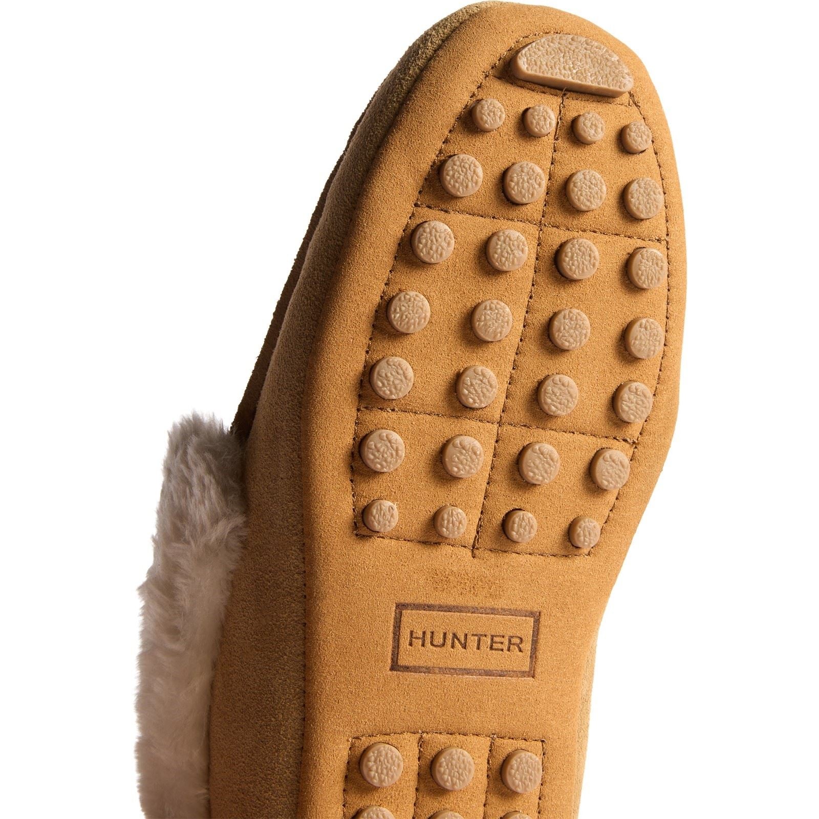 Hunter Womens Moccasin Slipper Sherpa Suede Women's Biscuit Slippers