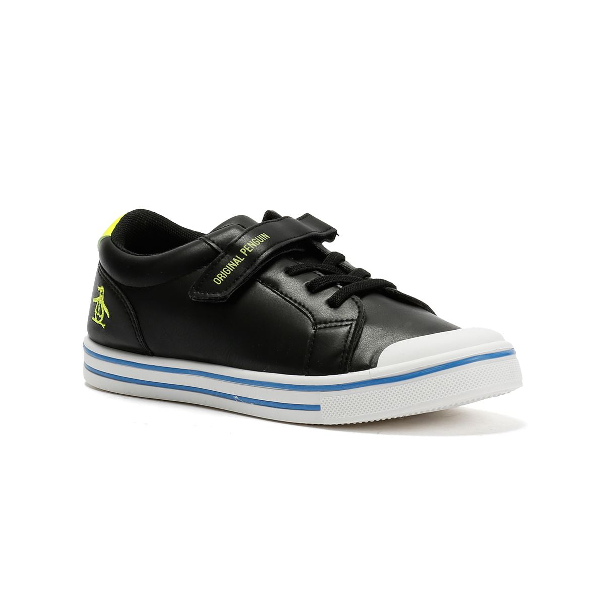 Penguin Junior Rainbow Black/Safety Yellow Sneakers