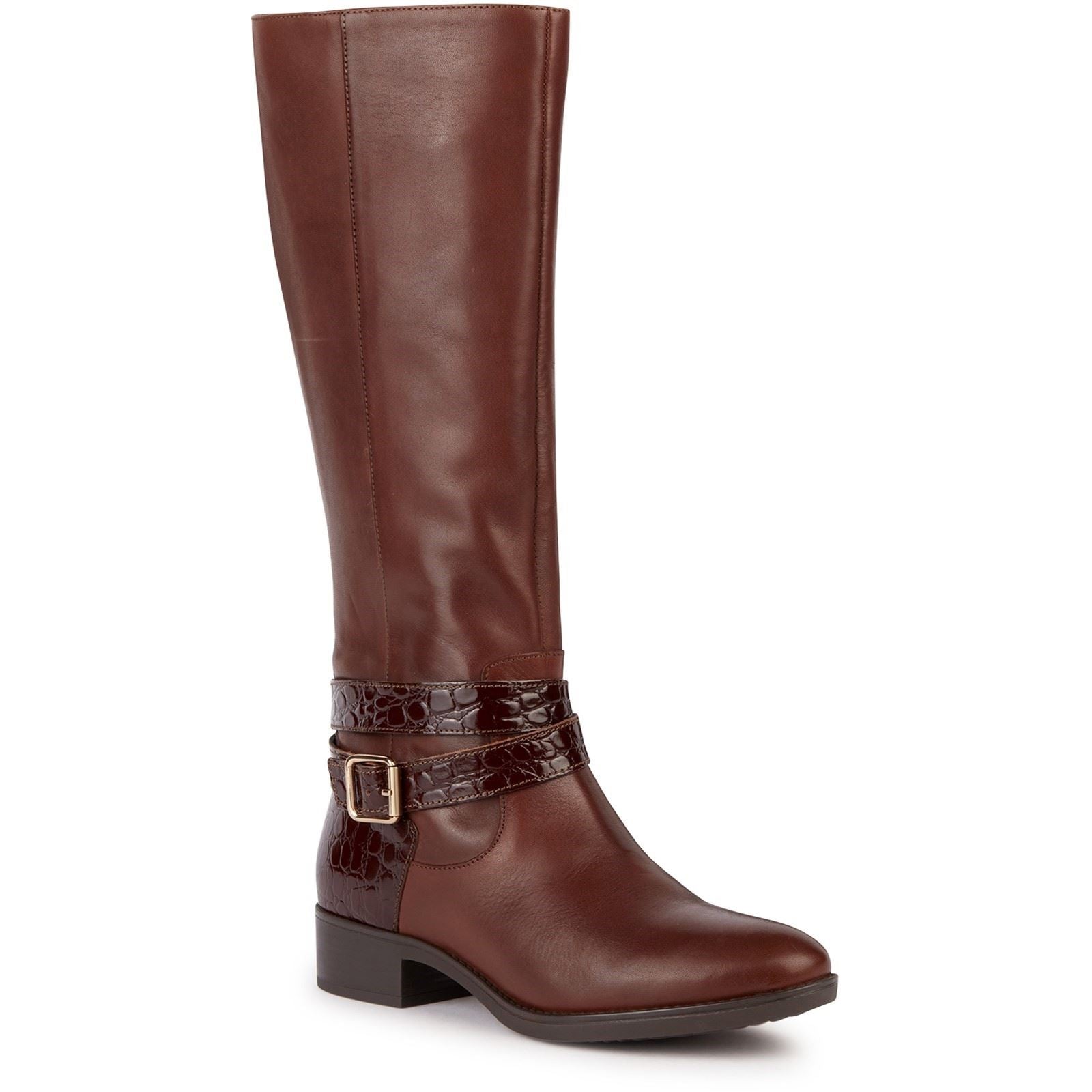 Geox D Felicity Leather Women's Brown Boots