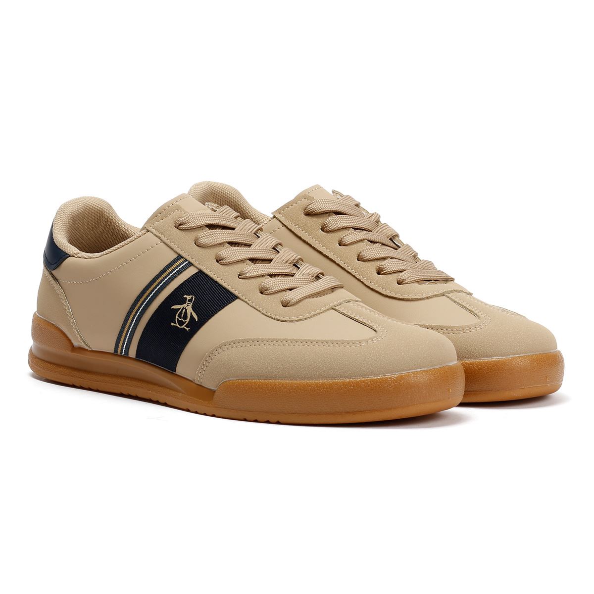 Penguin Gaz Men's Beige/Navy Sneakers