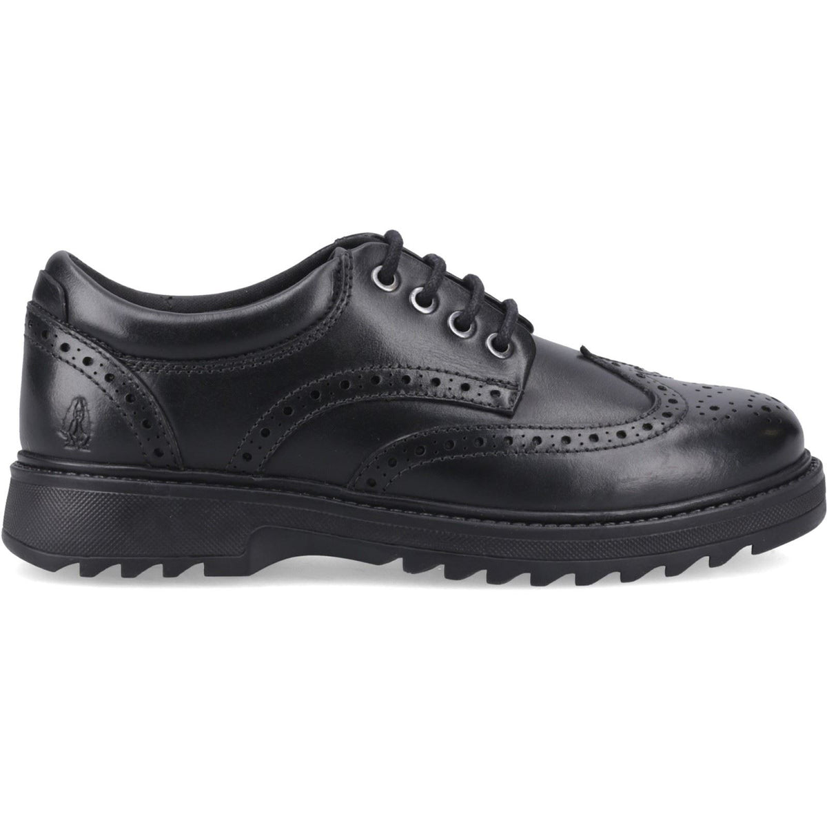 Hush Puppies Romeo Leather Boy's Black Brogues