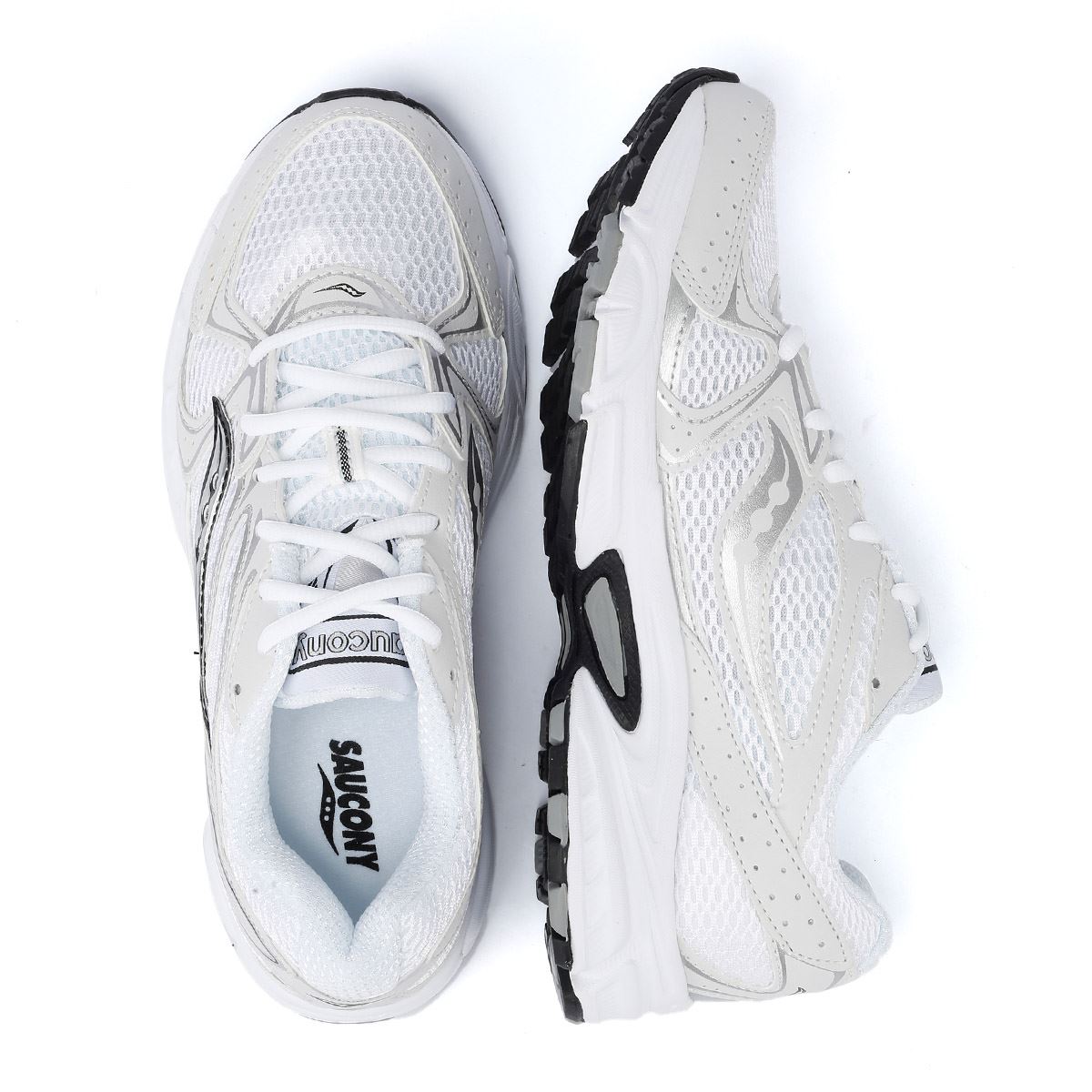 Saucony Ride Millenium White/Silver Sneakers