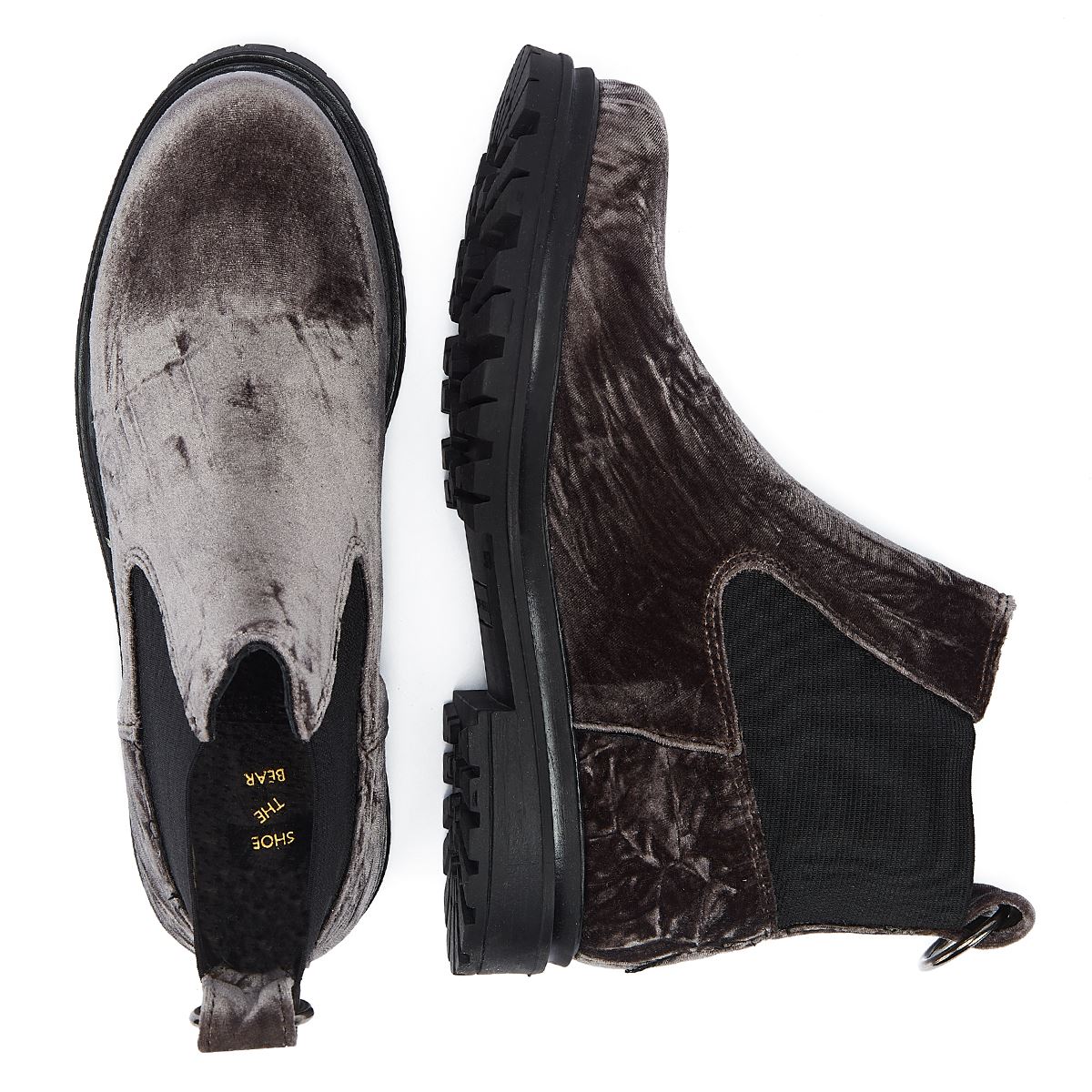 Shoe The Bear Akira Chelsea Velvet Women's Dark Grey Boots