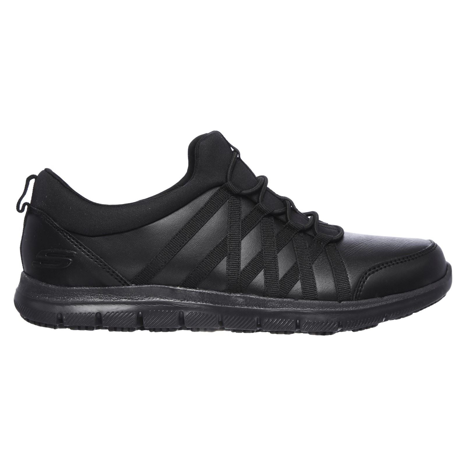 Skechers Workwear Ghenter Dagsby Leather Women's Black Sneakers