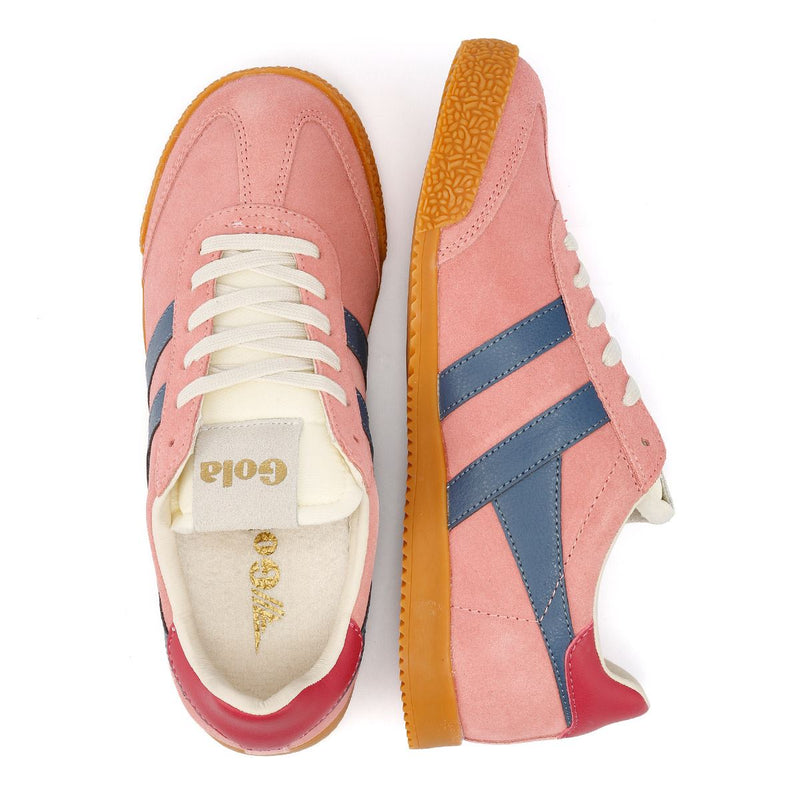 Gola Elan Suede Women's Coral Pink/Blue Sneakers