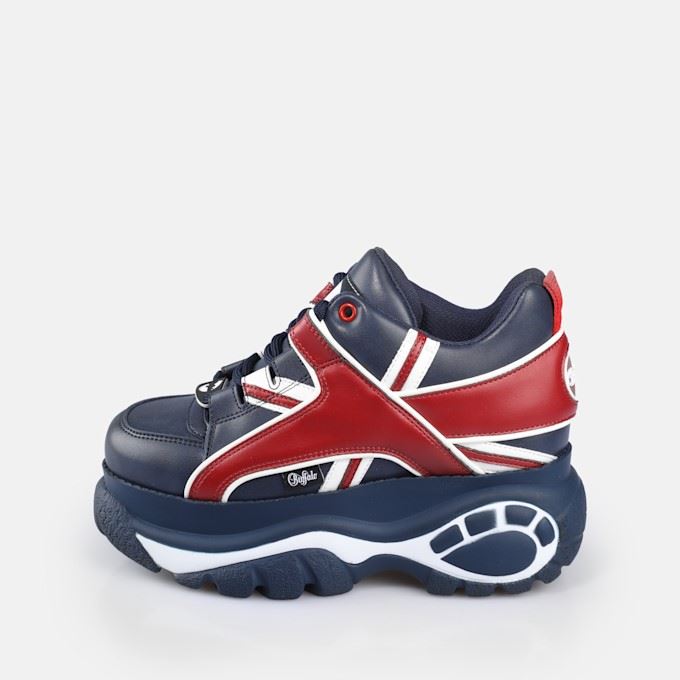 Buffalo 1339-14 Leather Women's Blue/Red Sneakers