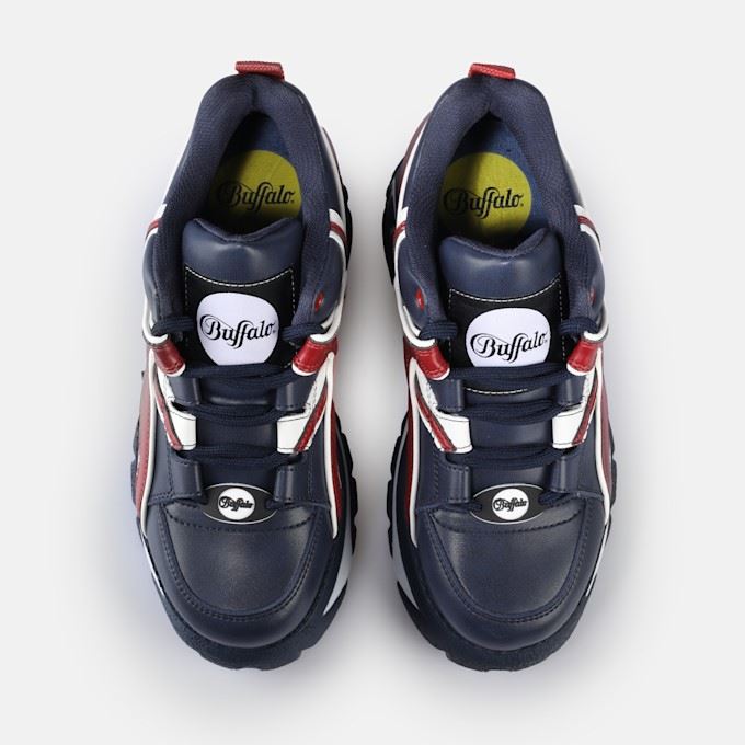 Buffalo 1339-14 Leather Women's Blue/Red Sneakers