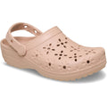 Crocs Classic Floral Cut Out Thermoplastic Pink Caramel Clogs