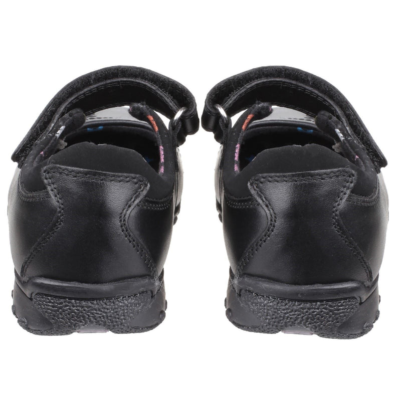 Hush Puppies Clare Senior Leather Girls's Black Shoes