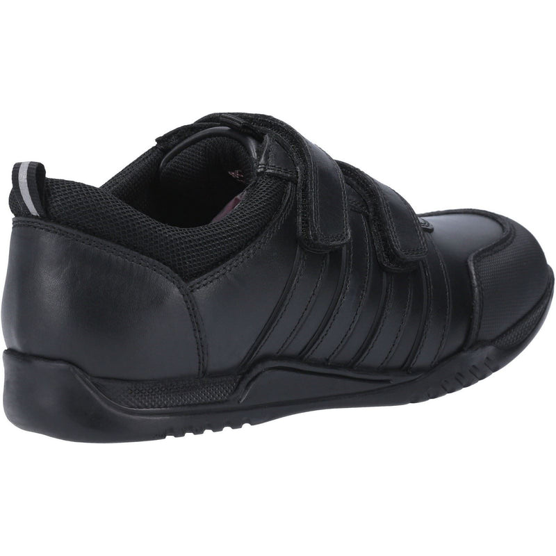 Hush Puppies Josh Junior Boys Black Leather Loafers
