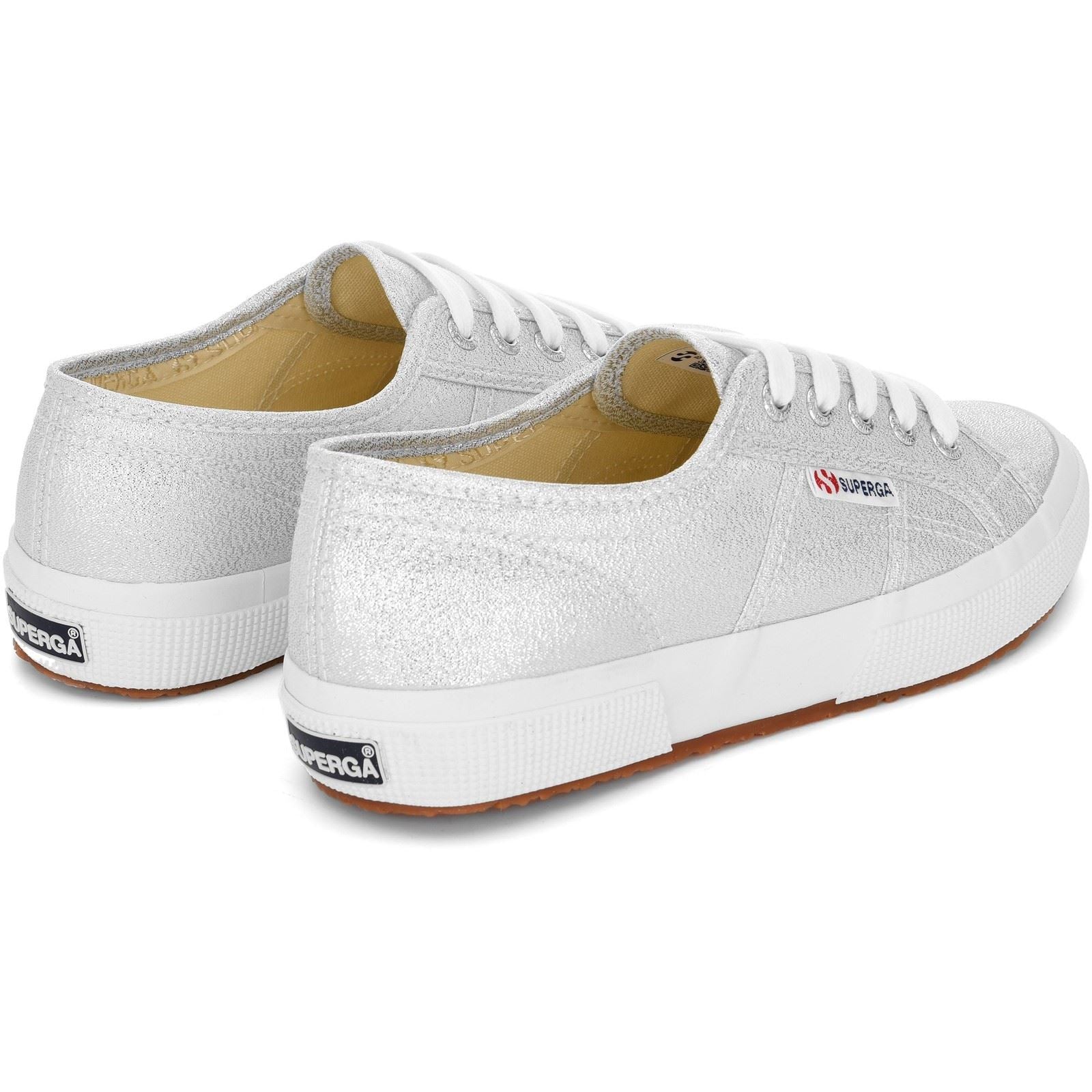 Superga 2750 Lamew Synthetic Women's Grey Silver Sneakers