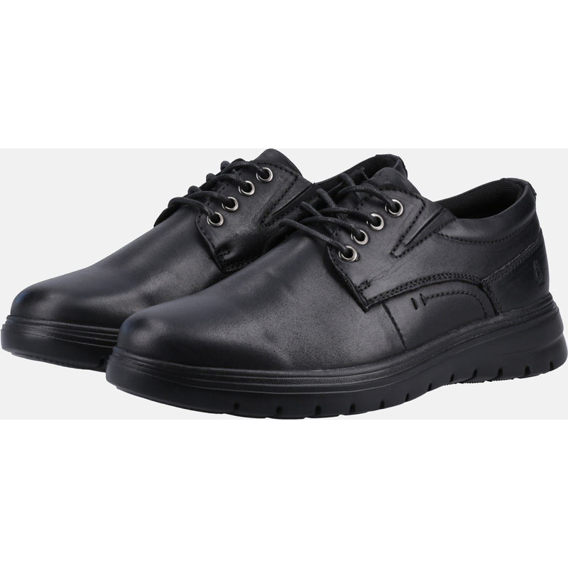 Hush Puppies Triton Leather Men's Black Lace-Up Shoes