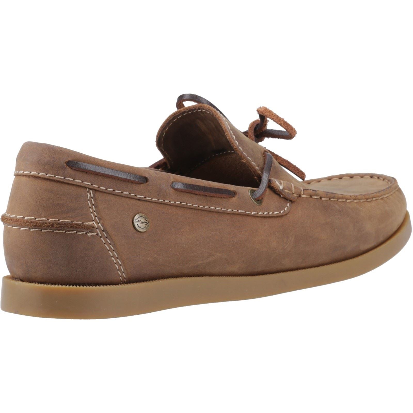 Cotswold Slad Leather Men's Tan Boat Shoes