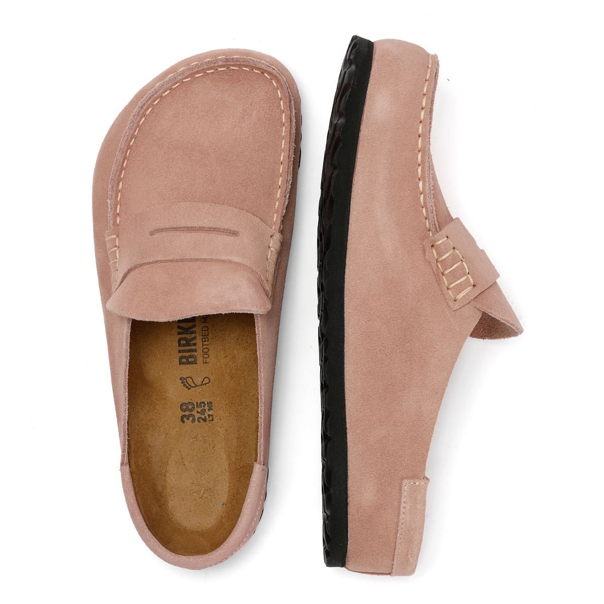 Birkenstock Naples Suede Women's Pink Clay Regular Clogs