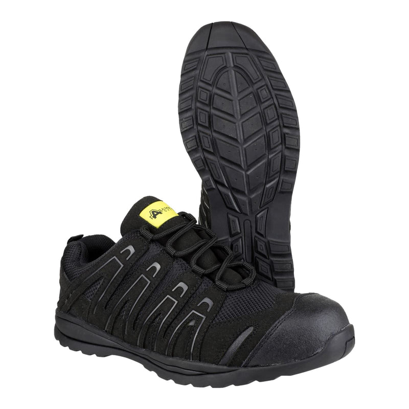 Amblers Safety FS40C Mesh/Microfibre Black Safety Sneakers