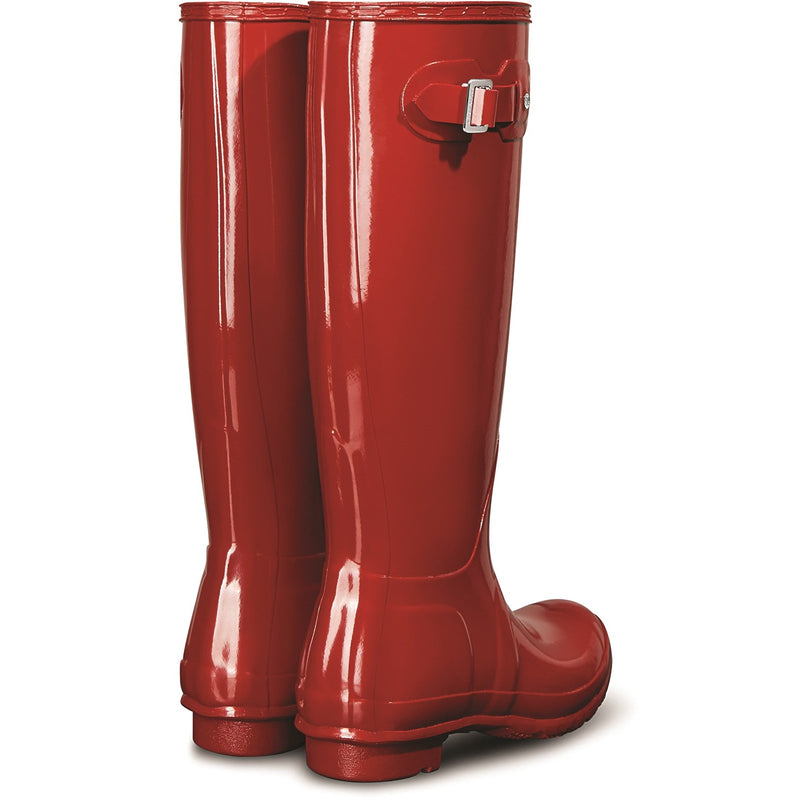 Hunter WFT1000RGL-MLR Original Tall Gloss Wellington Boots Female Red