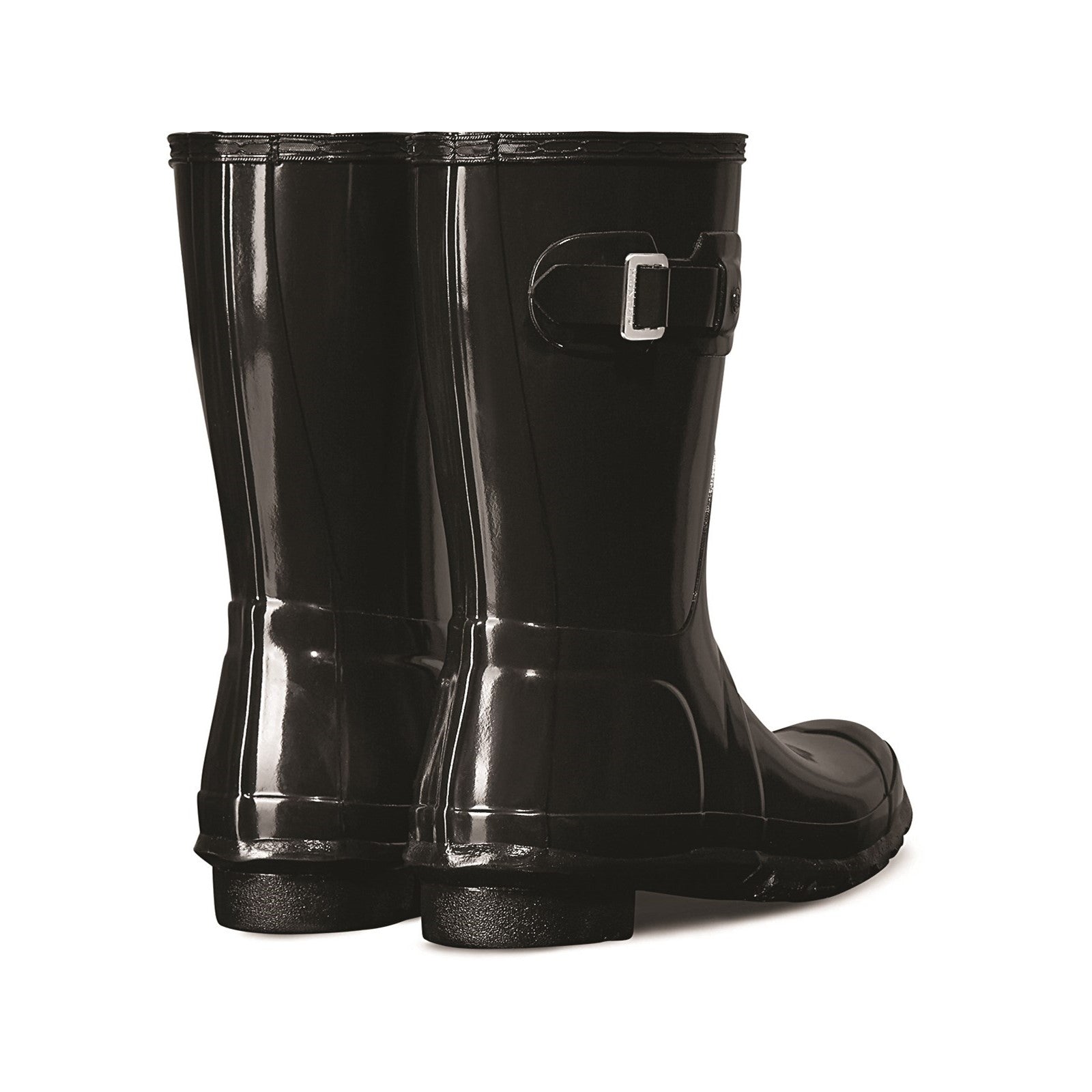 Hunter Womens Gloss Black WFS1000RGL-BLK Original Short Wellington Boots
