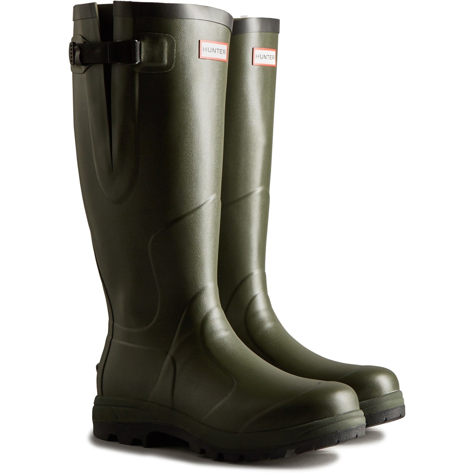 Hunter Unisex Dark Olive  UFT4019RSI-DOV Balmoral Adjustable Classic Wellington Boots