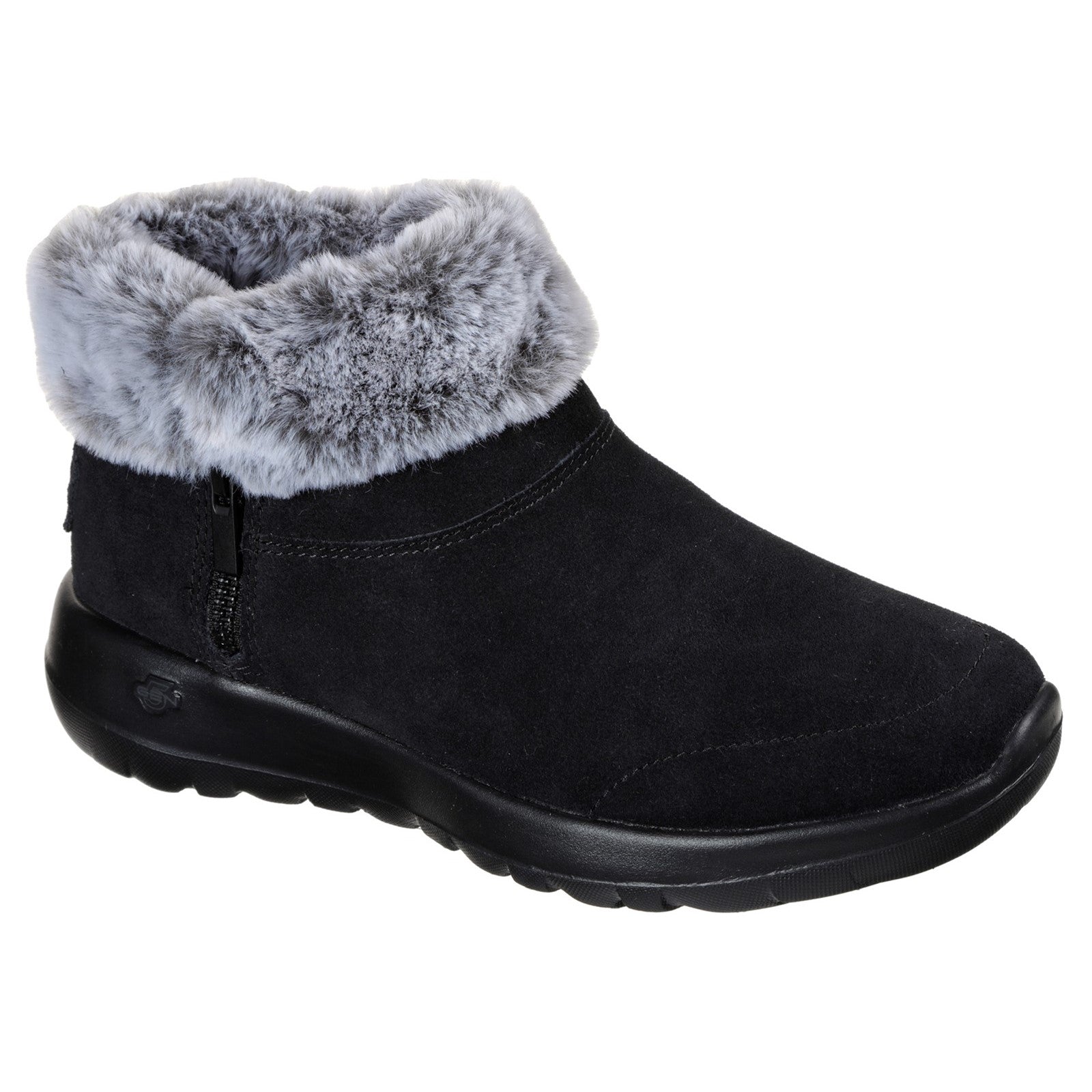 Skechers Womens On The Go Joy Savvy Wide 144003W-BKGY Black/Grey Slip On Shoe