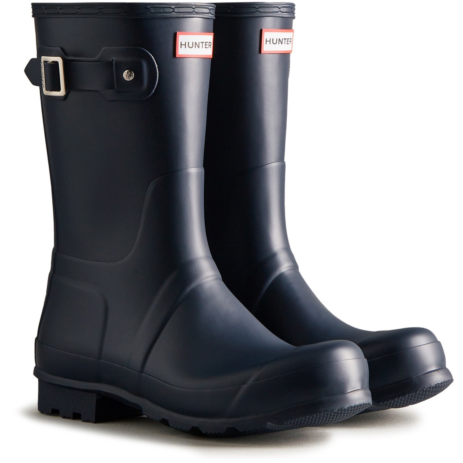 Hunter Mens Matt Navy  MFS9000RMA-NVY Original Short Wellington Boots