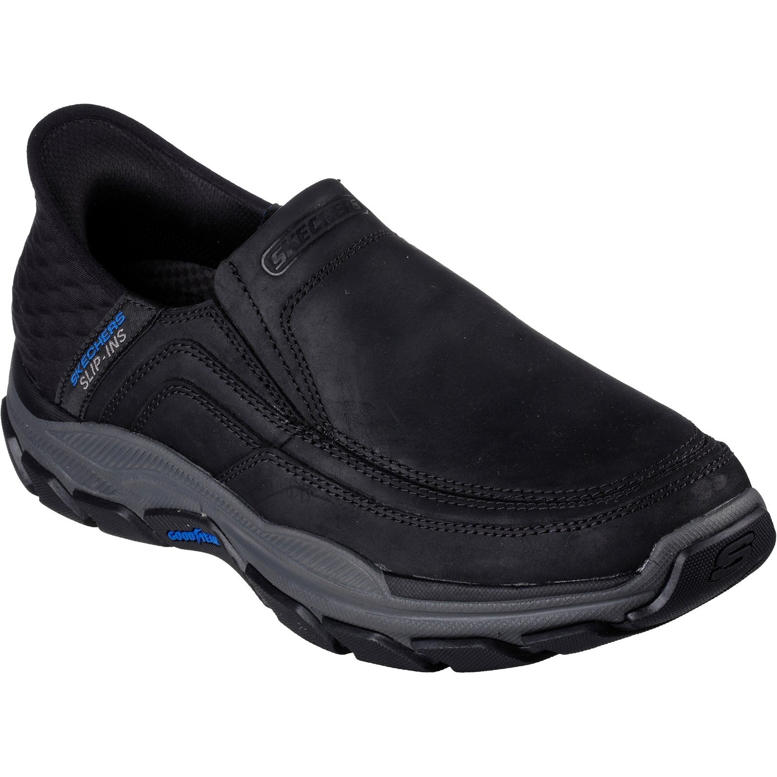 Skechers Mens Respected Elgin 204810-BLK Black Slip On Shoe