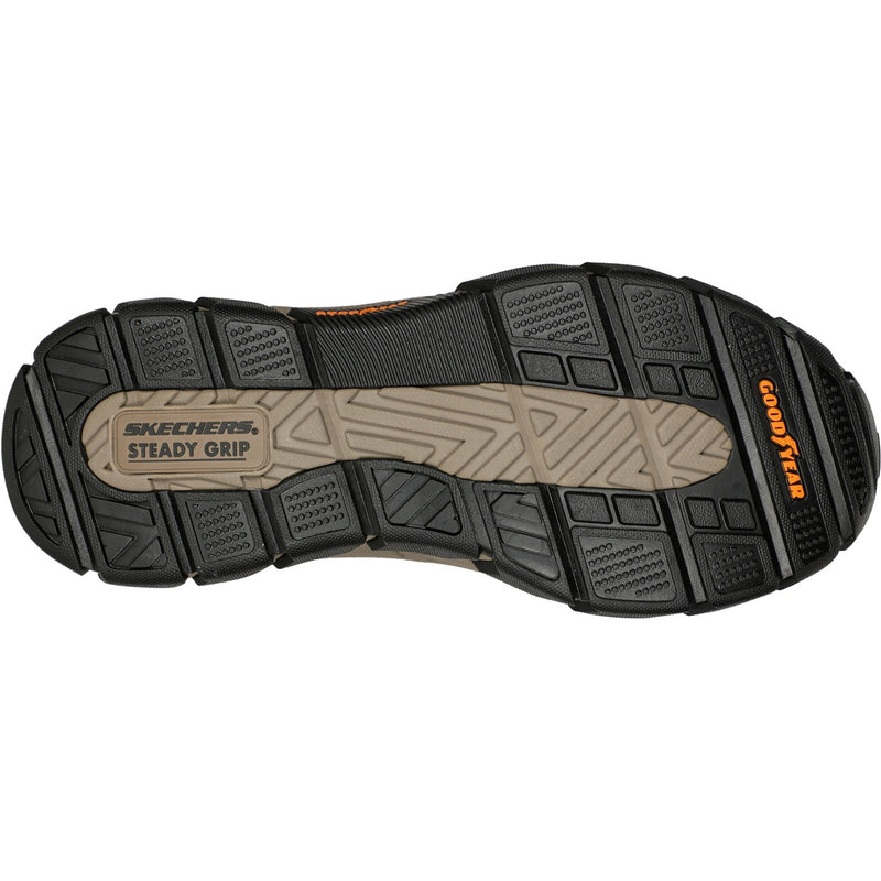 Skechers Mens Respected Elgin 204810-CDB Dark Brown Slip On Shoe