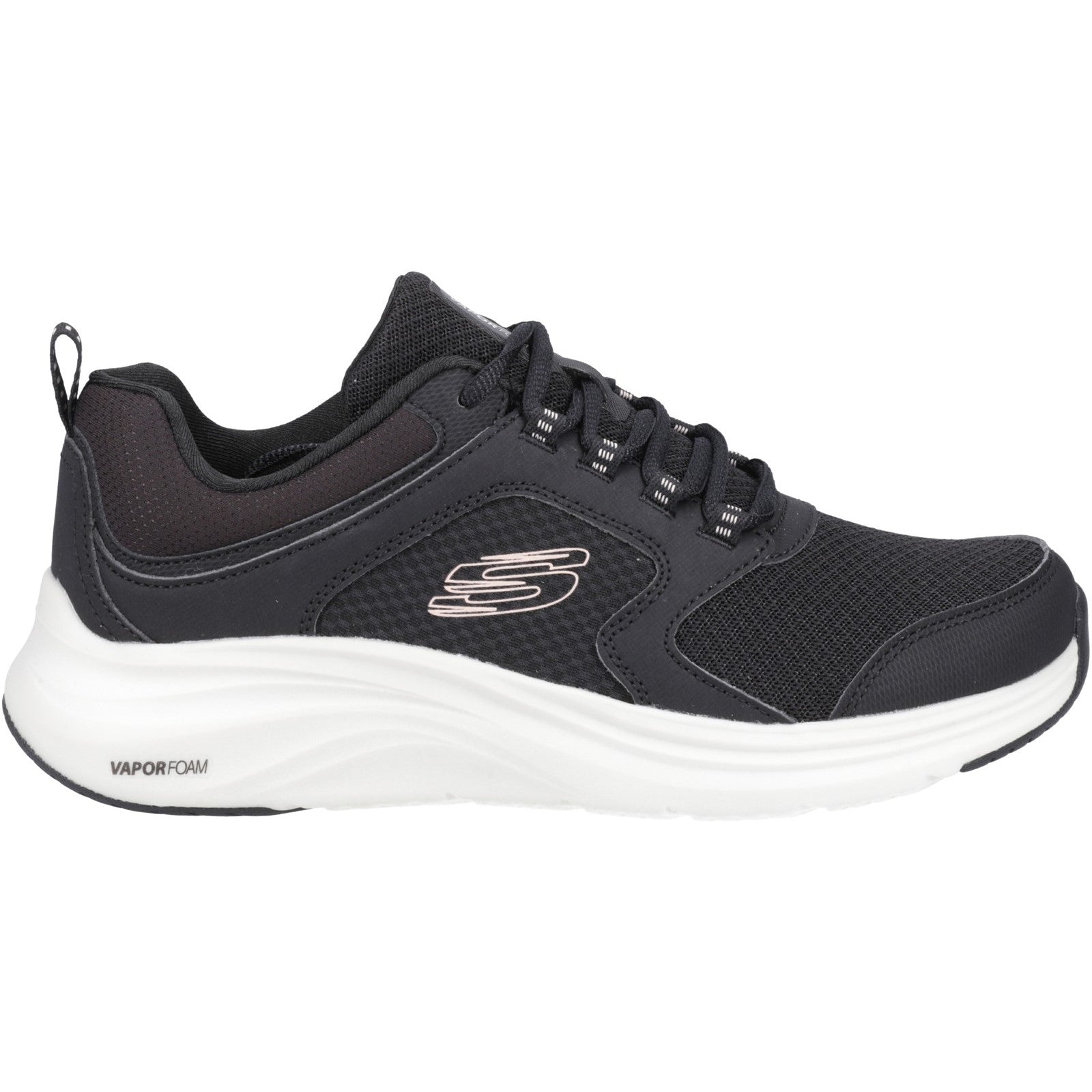 Skechers Womens Vapor Foam 150023-BKPK Black/Pink Lace Up Shoe