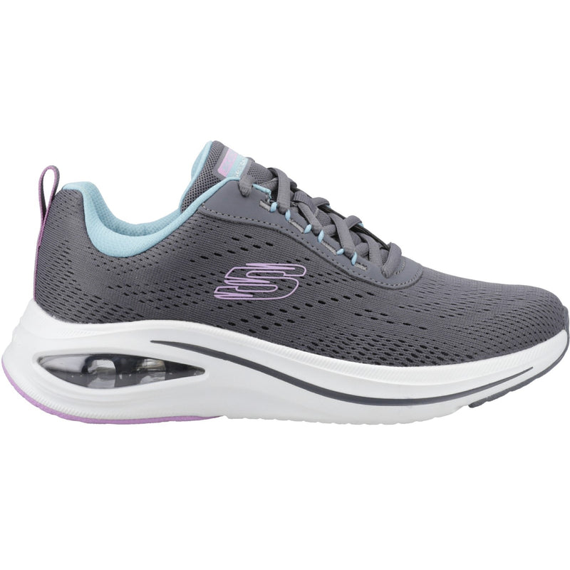 Skechers Womens Skech-Air Meta - Aired Out 150131-CCMT Charcoal/Multi Lace Up Shoe