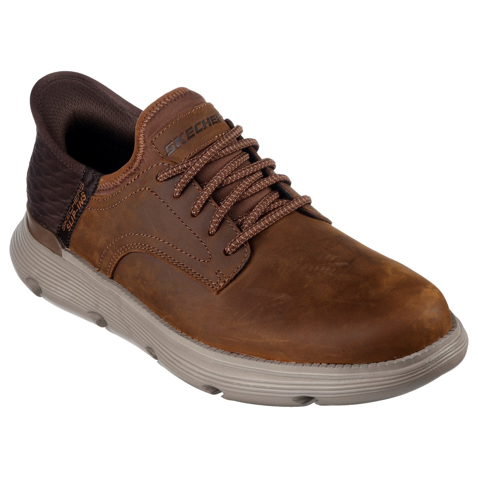 Skechers Mens Garza - Gervin 205046-CDB Dark Brown Lace Up Shoe