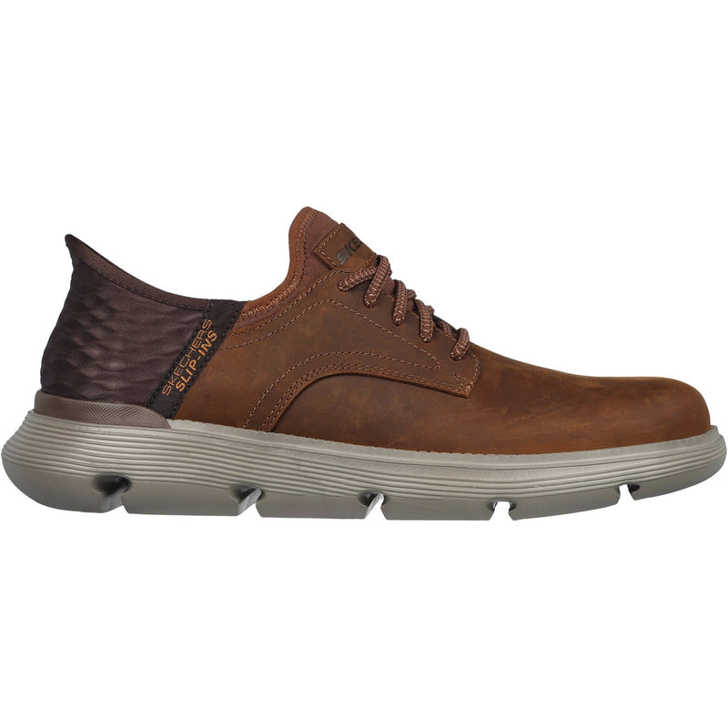Skechers Mens Garza - Gervin 205046-CDB Dark Brown Lace Up Shoe